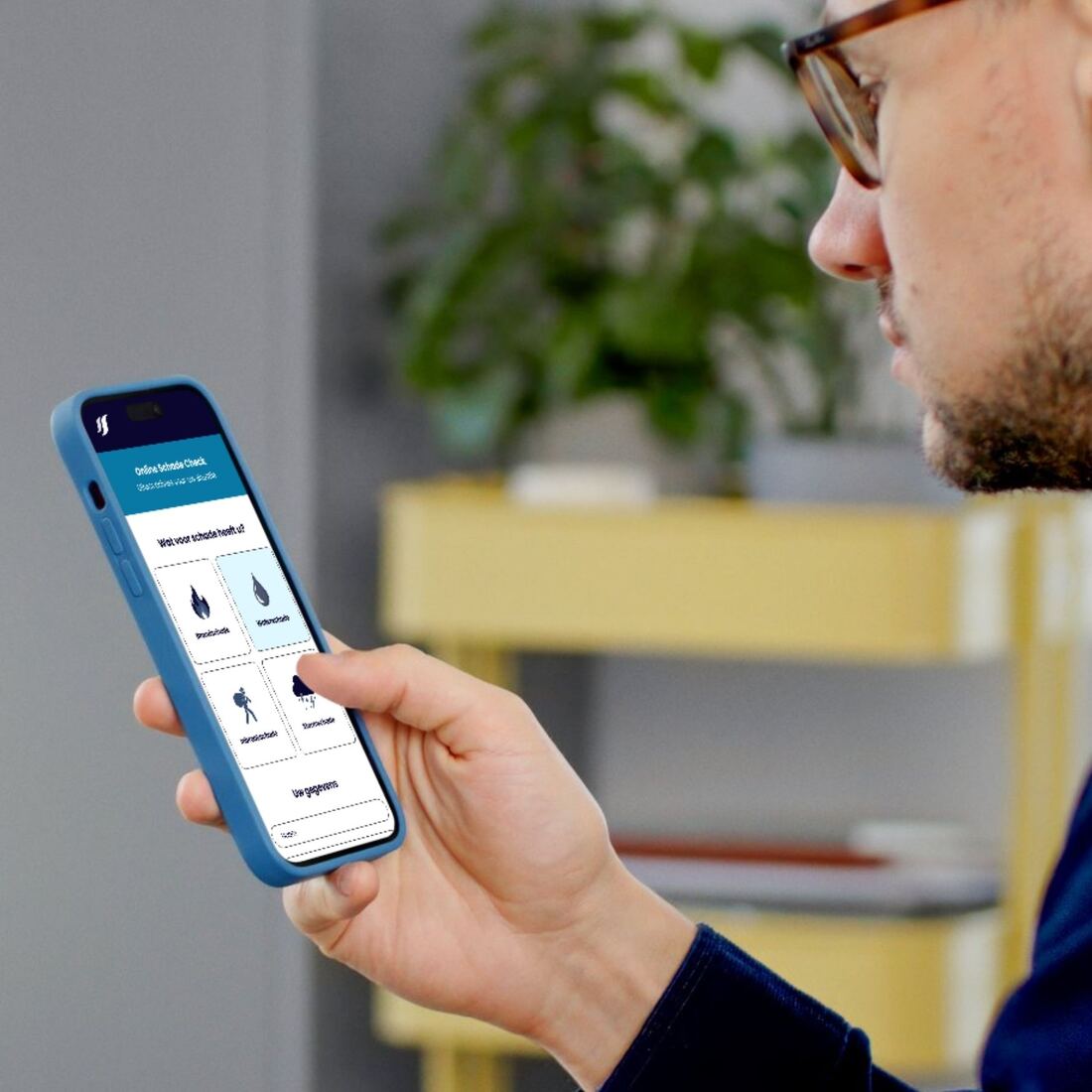 Schade melden via mobiele telefoon voor direct advies